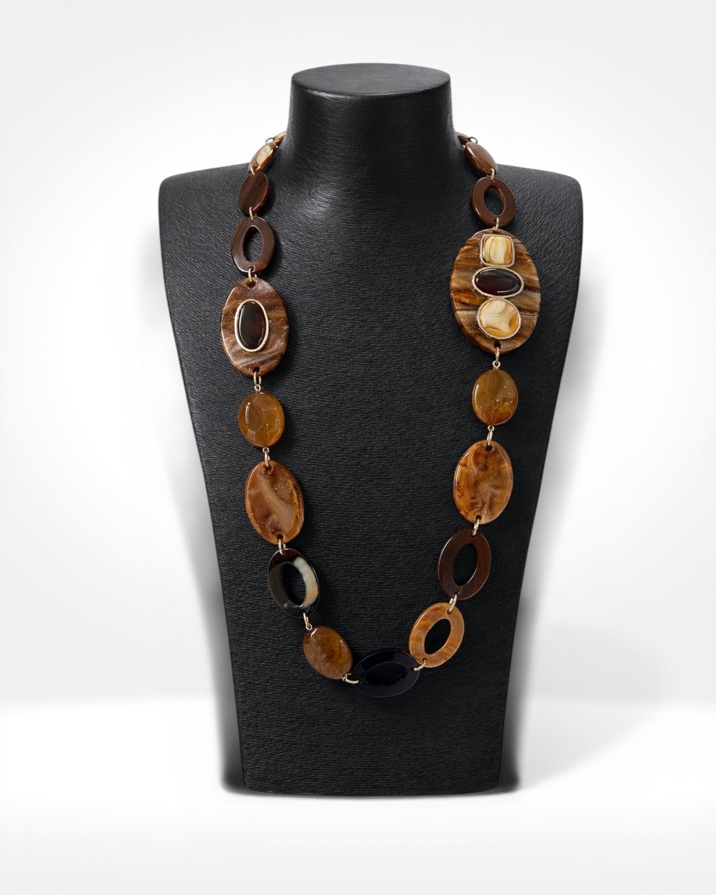 Amber Earth Statement Necklace