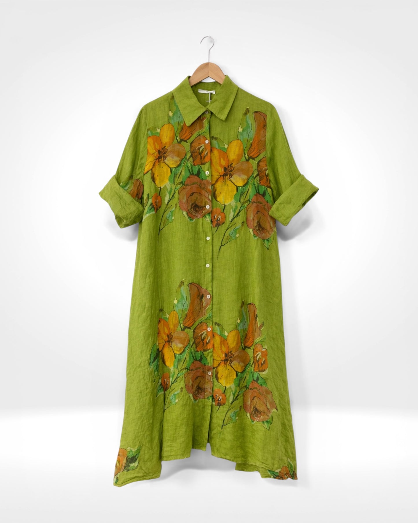 Bloom Linen Shirt Dress