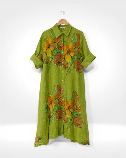 Bloom Linen Shirt Dress