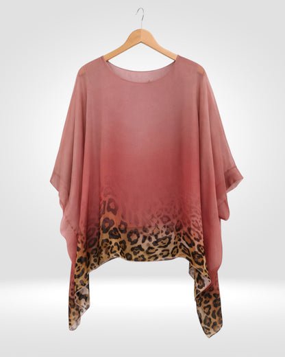 Silk Ombré Animal Top