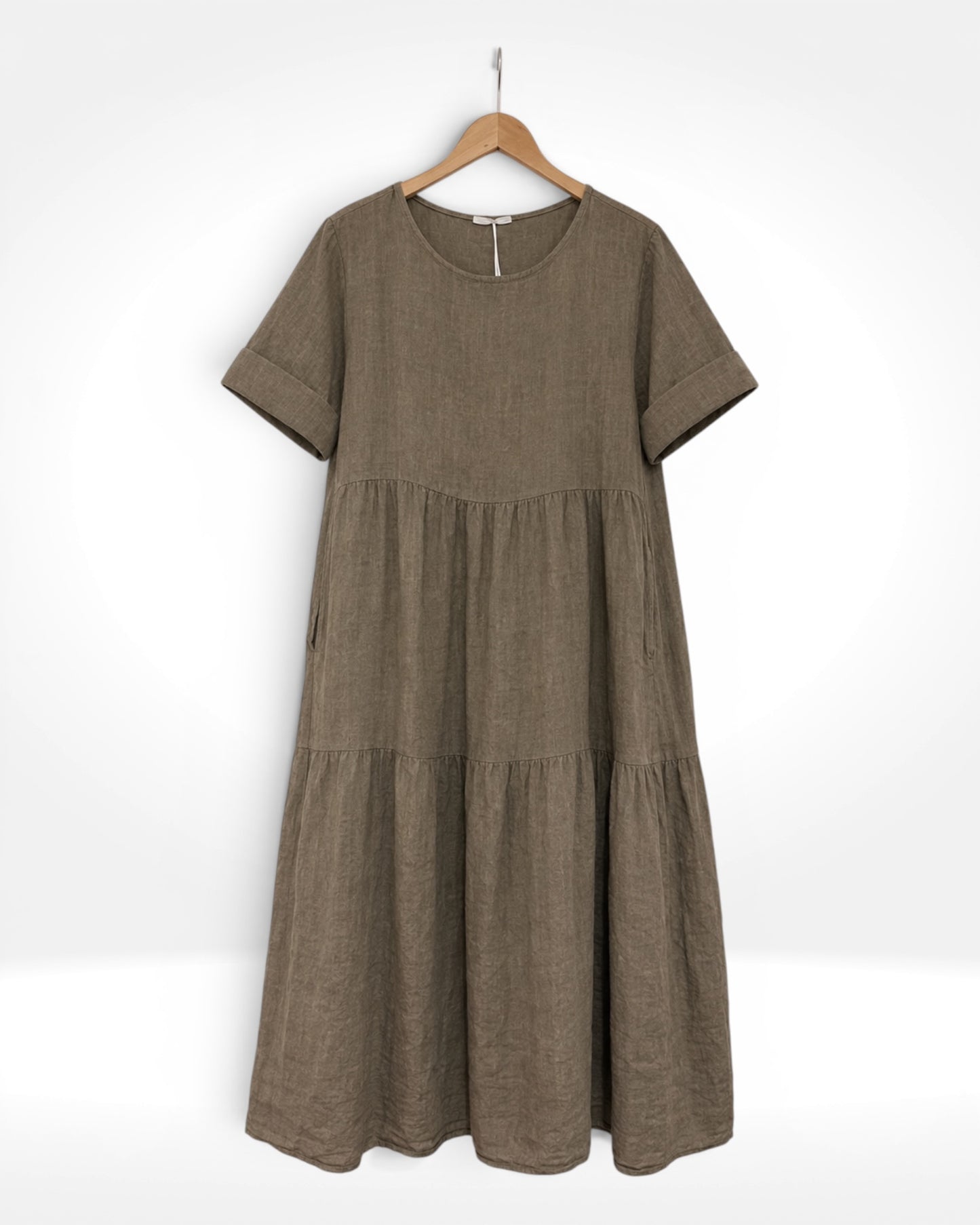 Luna Linen Tiered Maxi Dress