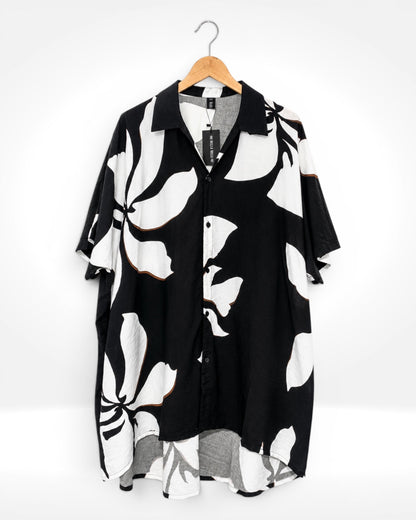 Monochrome Bloom Shirt (Bella Blue)