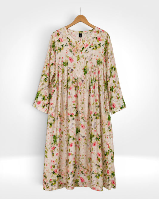 Rose Meadow Longline Dress (Bella Blue)