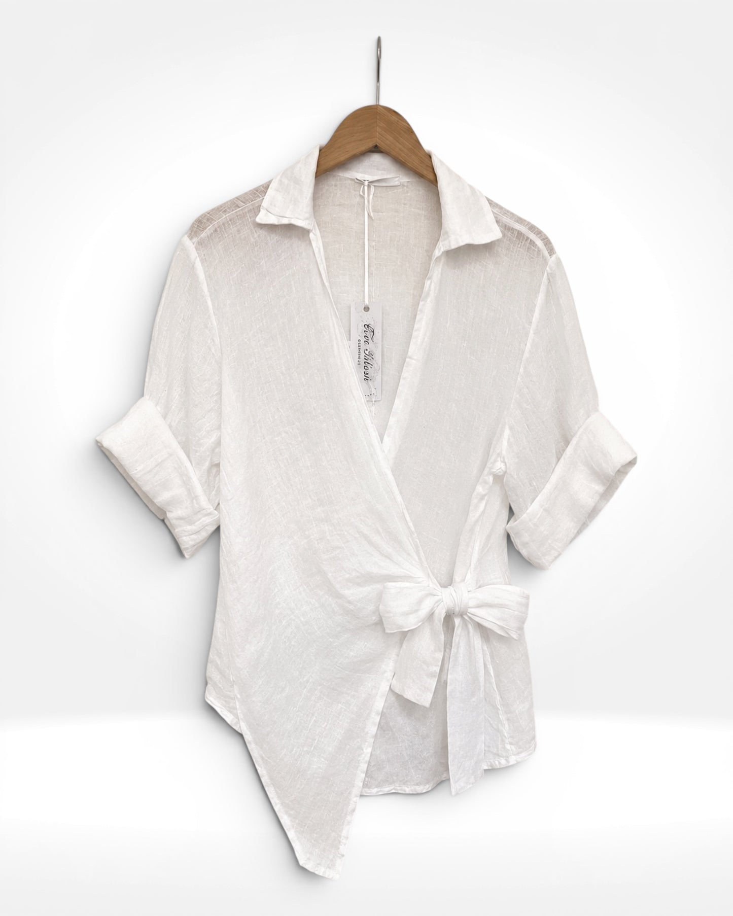 Linen Wrap Top