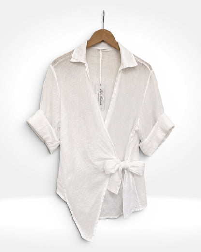 Linen Wrap Top
