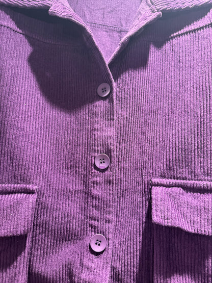 Amethyst Soft Corduroy Utility Jacket (Bella Blue)