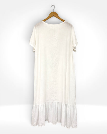 Sienna Button Linen Dress
