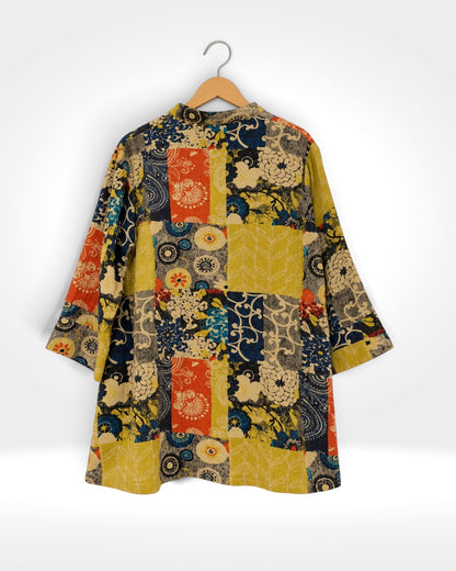 Marrakesh Mosaic Button Shirt (Bella Blue)