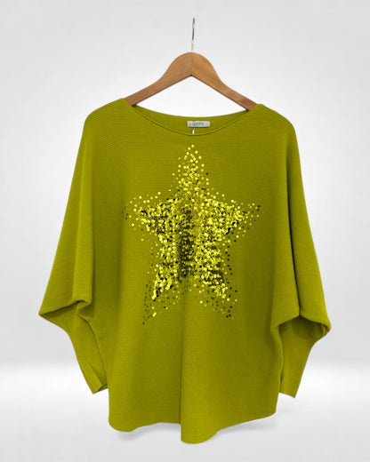 Sequin Star Knit Jumper