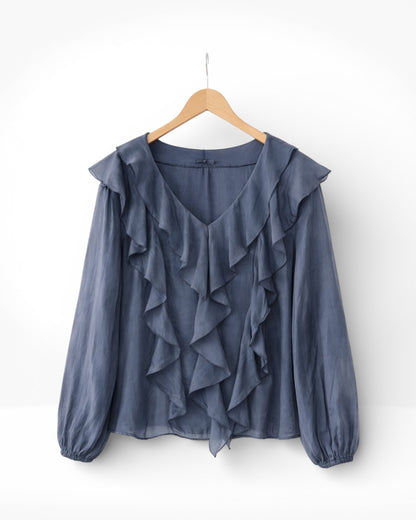 The Cascade Ruffle Blouse