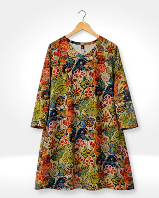 Multicolour Printed Tunic Dress (Bella Blue)