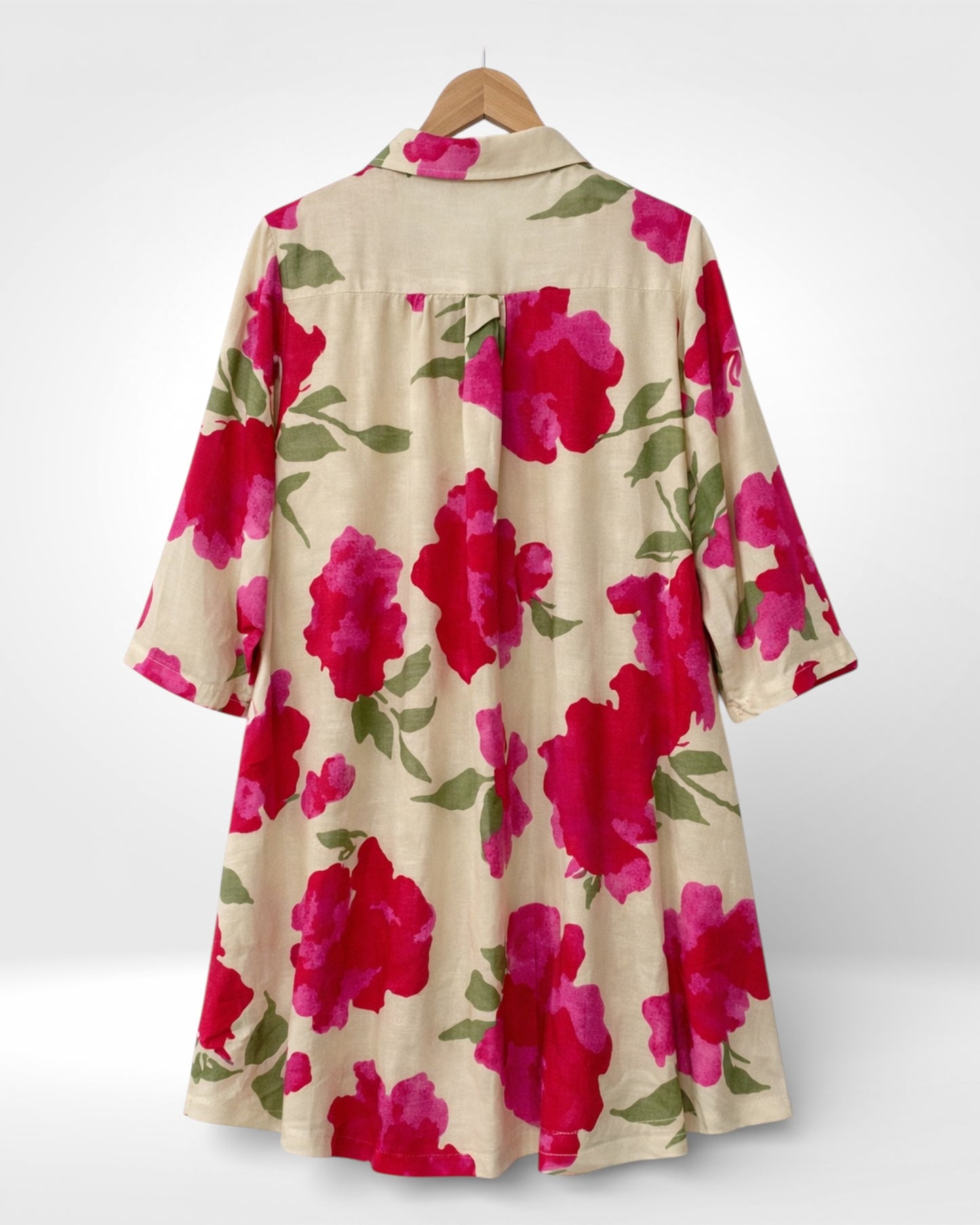 Rosé Bloom Shirt Tunic/Dress (Bella Blue)