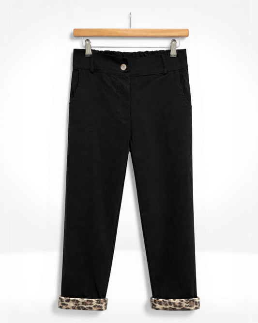 Leopard Cuff Classic Tapered Pants