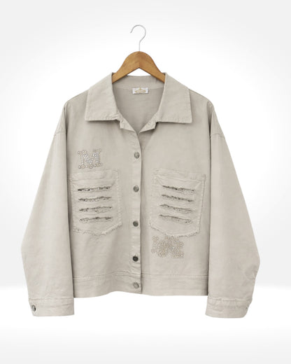 Diamante Detail Cotton Jacket