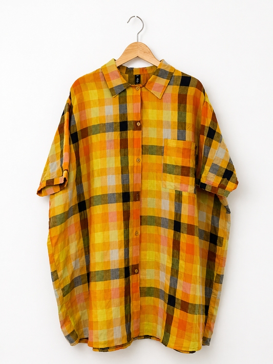 Golden Check Shirt (Bella Blue)