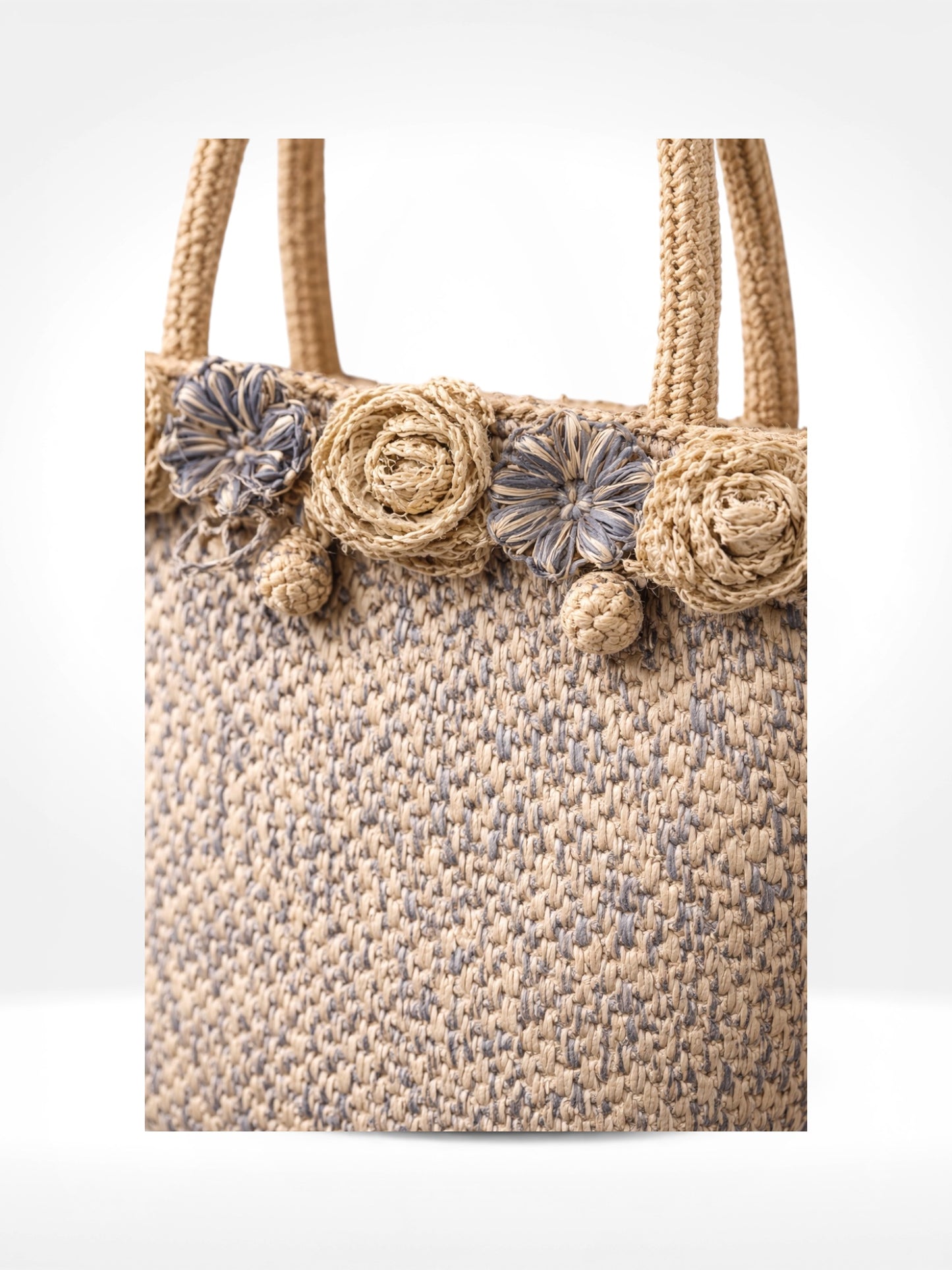 Rosette Woven Tote