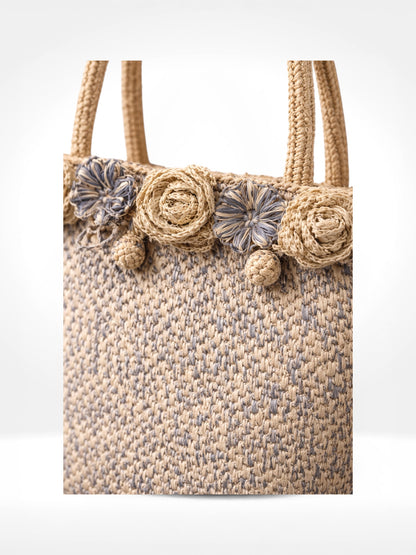 Rosette Woven Tote