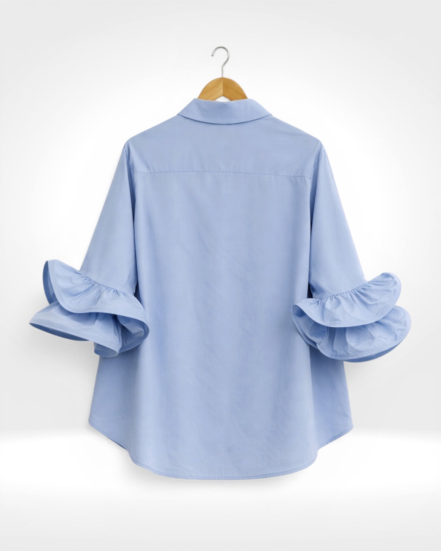 Celeste Embellished Ruffle Sleeve Shirt