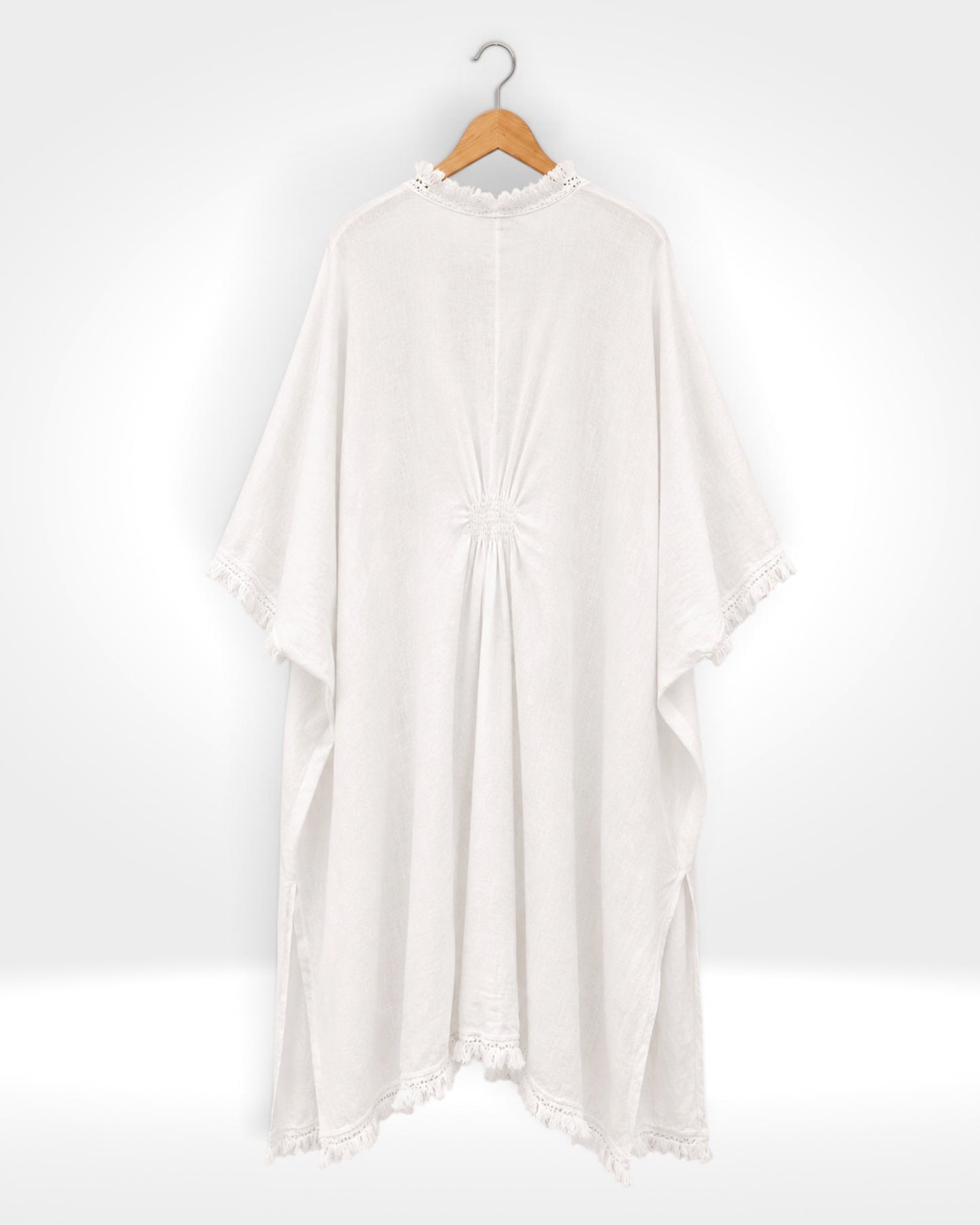 Italian Linen Open-Front Kaftan