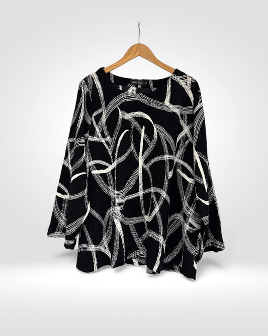 Noir Abstract Blouse (Bella Blue)