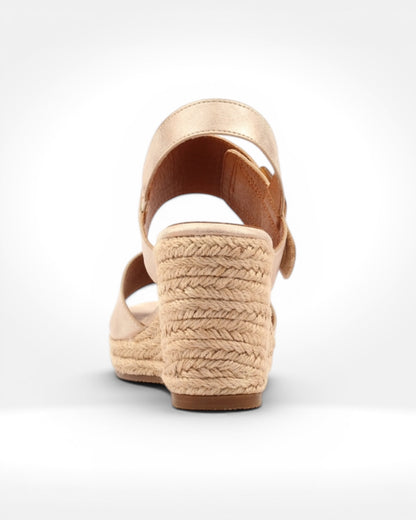 Rochester Gold Wedge Sandal