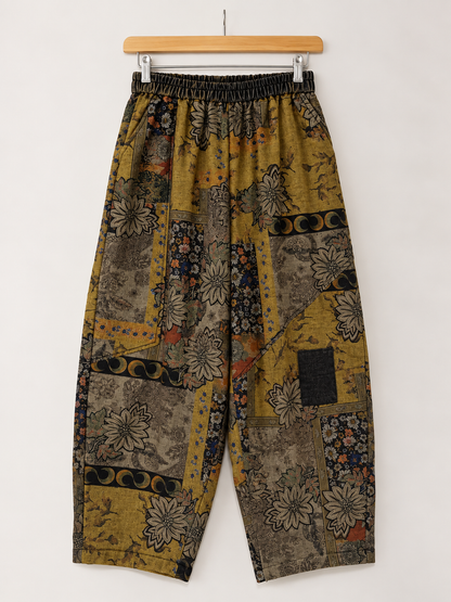 Ochre Tapestry Trousers (Bella Blue)