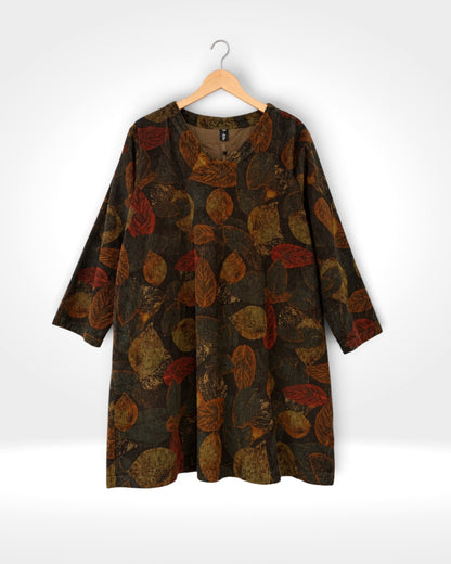 Autumn Woodland Corduroy Tunic (Bella Blue)
