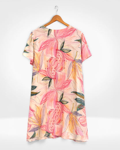 Blush Bloom Printed Shift Dress (Bella Blue)