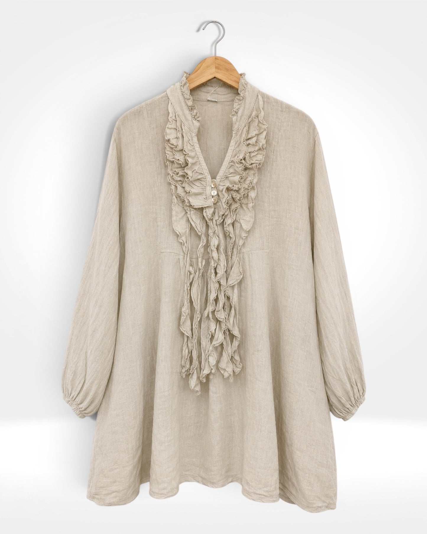 Willow Linen Ruffle Tunic