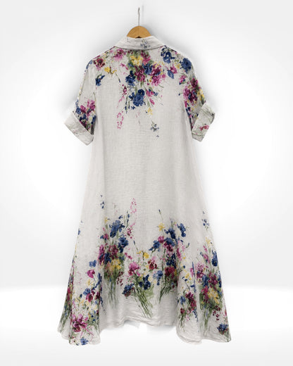 Wildflower Linen Shirt Dress