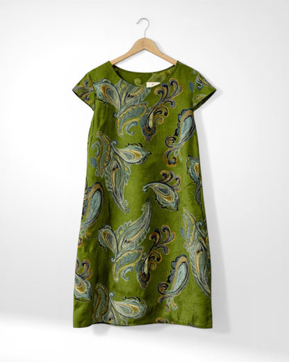 Paisley-Leinen-Kleid "Breeze"