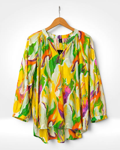 Sunburst Relaxed Blouse (Bella Blue)