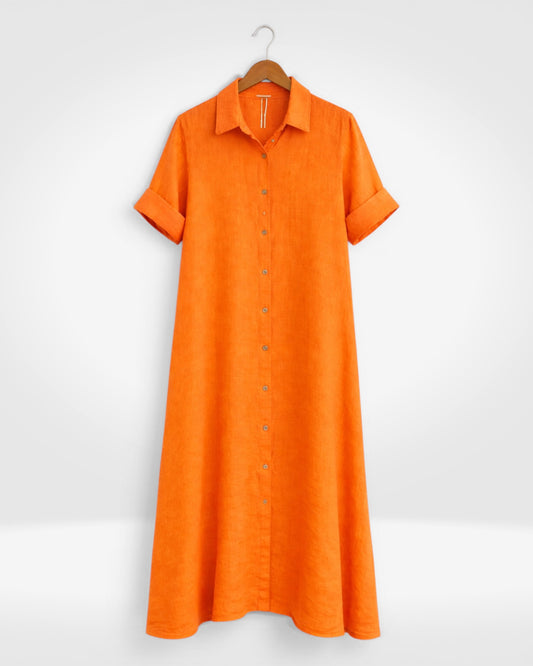 Everyday Ease Linen Shirt Dress