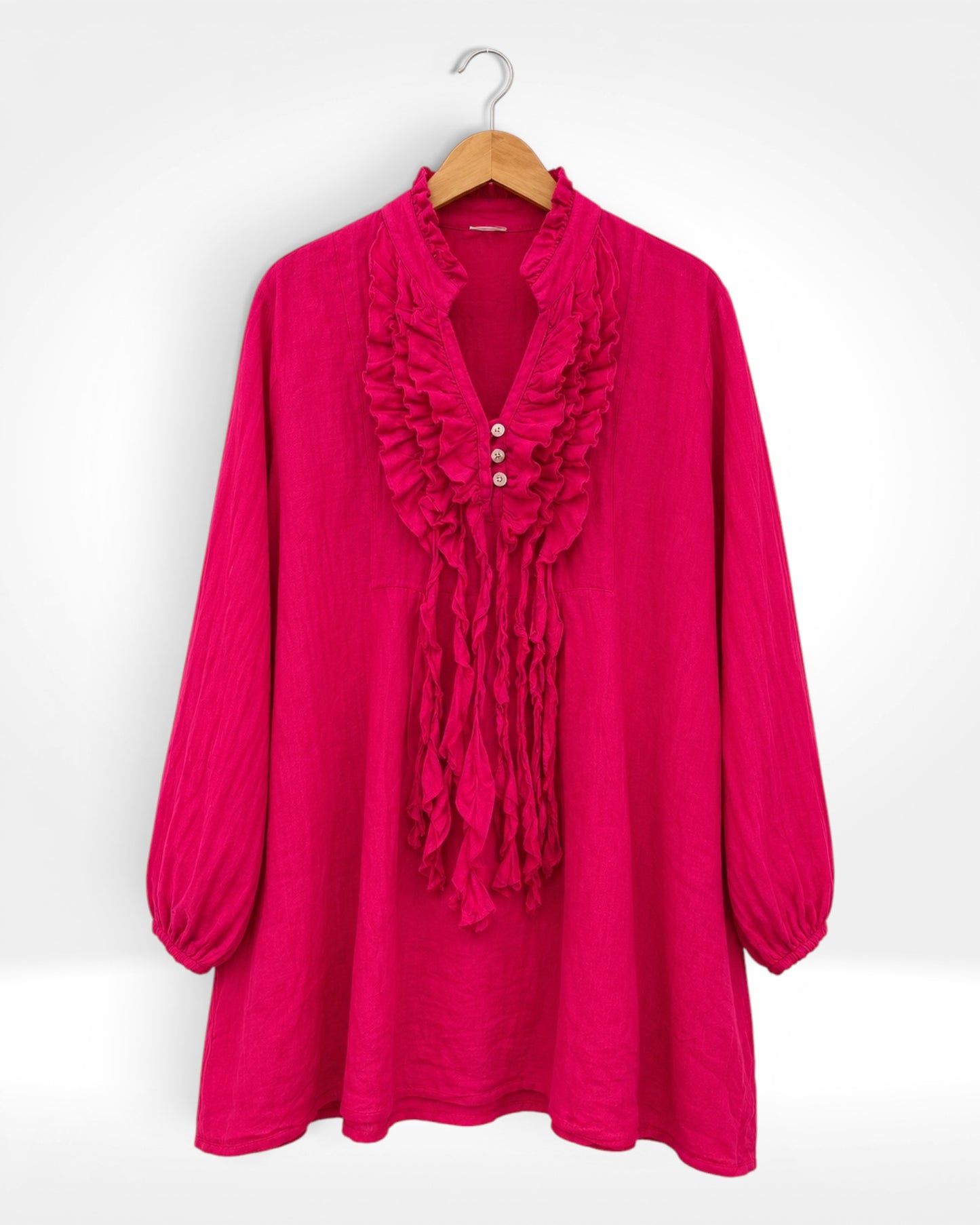 Willow Linen Ruffle Tunic