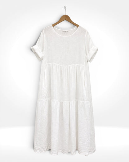 Luna Linen Tiered Maxi Dress