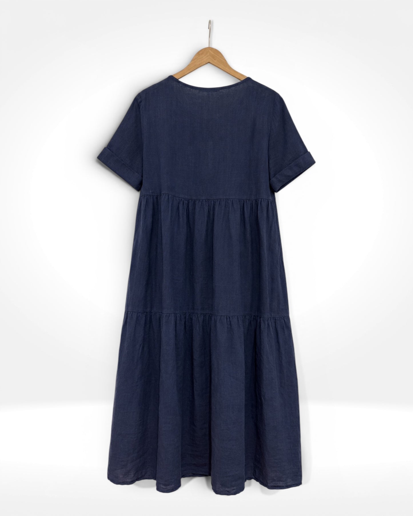 Luna Linen Tiered Maxi Dress