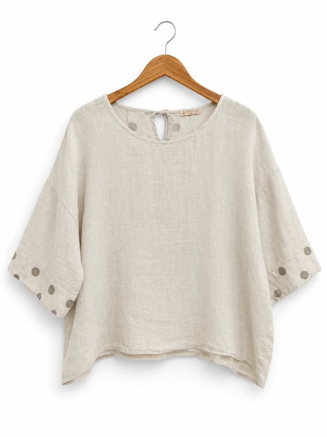 Dot Detail Linen Top