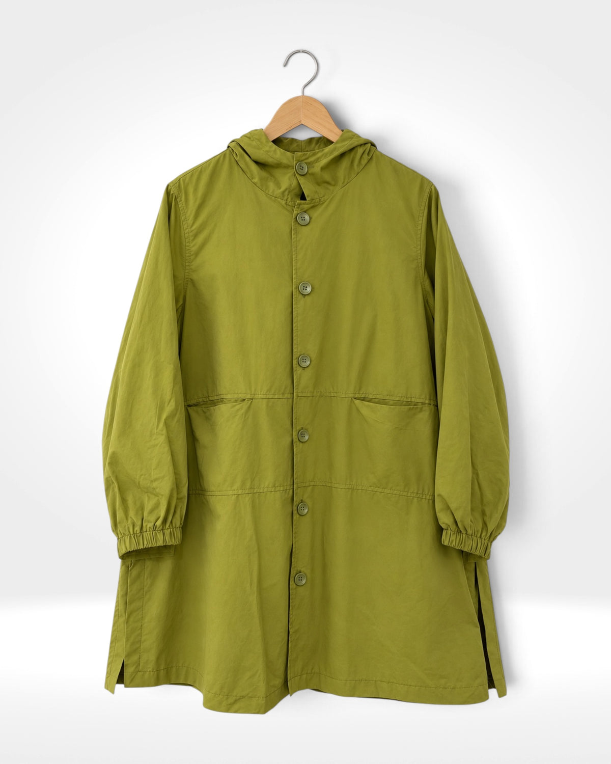 Olive Hooded Cotton Coat (Bella Blue)