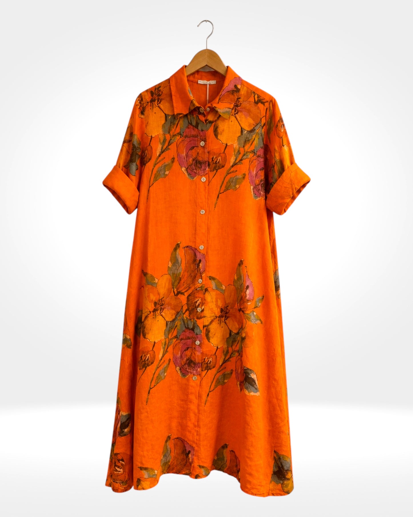 Bloom Linen Shirt Dress