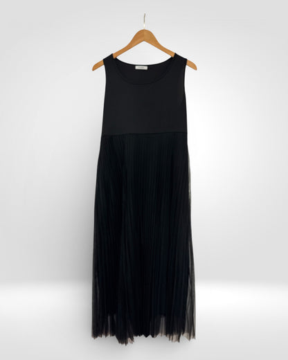 Layered Knit & Tulle Two-Piece Set