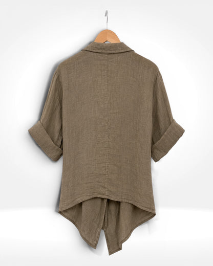 Linen Wrap Top