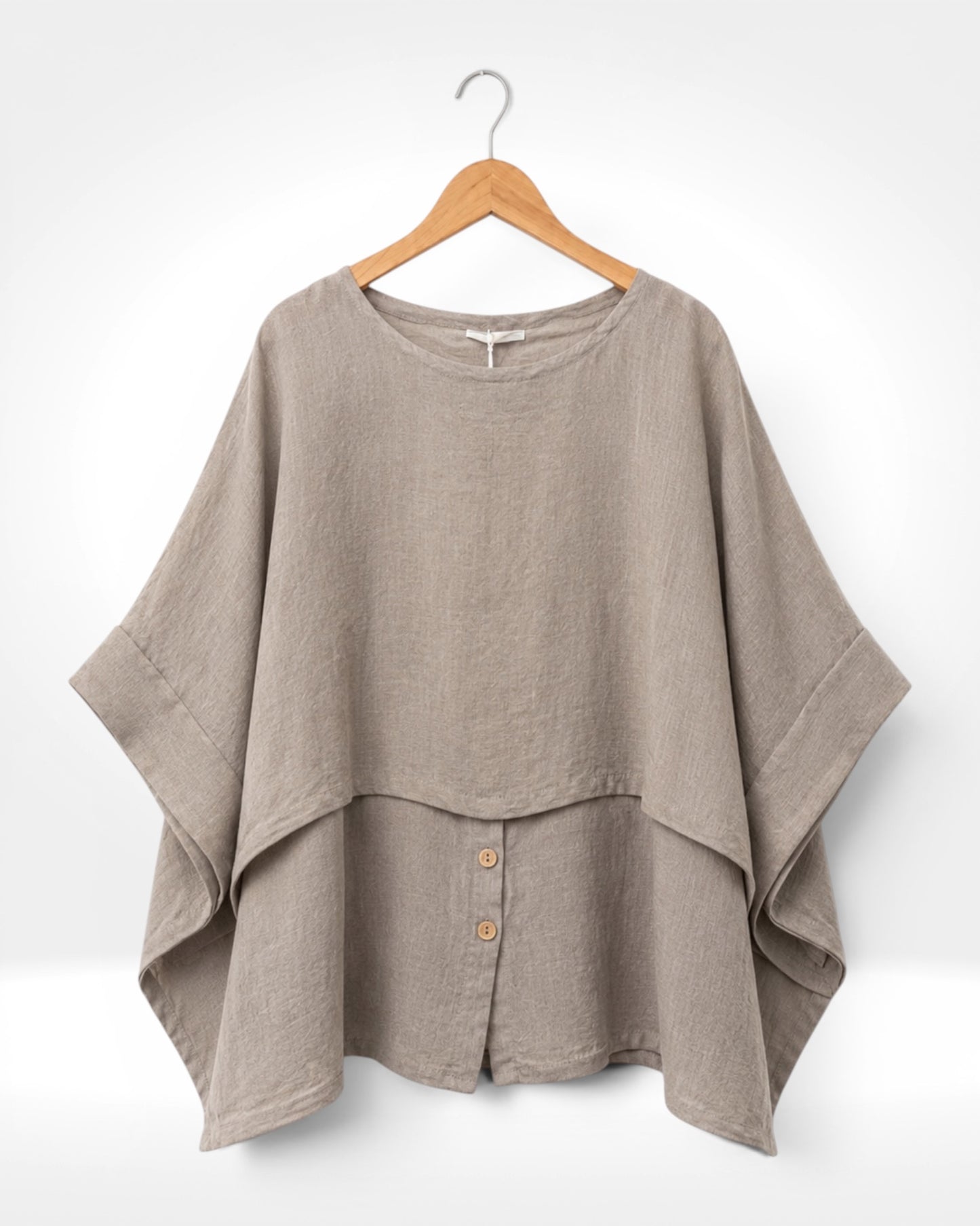 Button Detail Linen Top