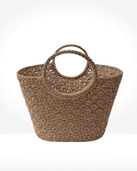 Natural Woven Basket Bag