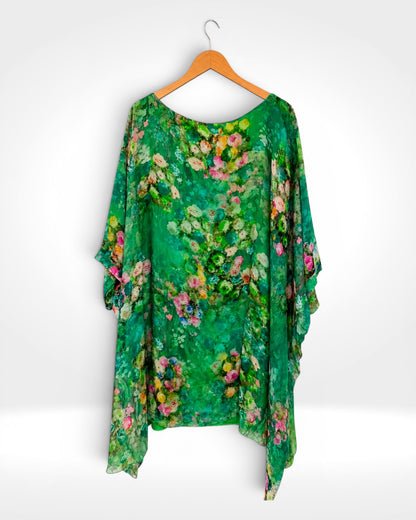 Silk Garden Batwing Long Top