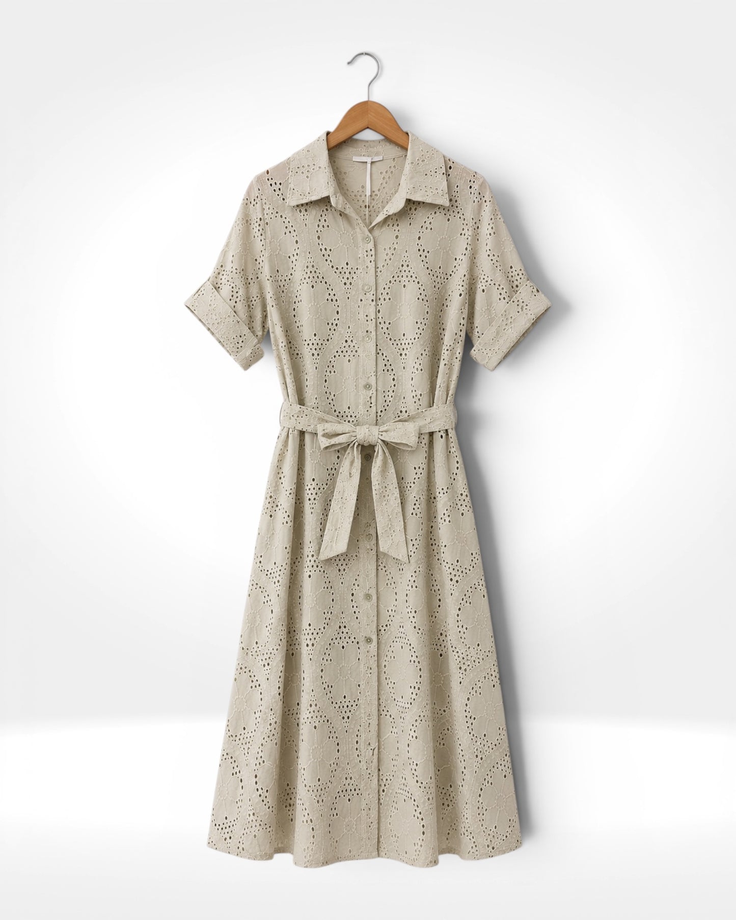 Isla Broderie Shirt Dress