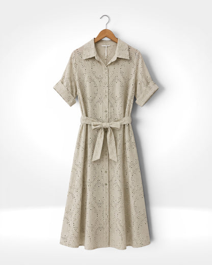 Isla Broderie Shirt Dress