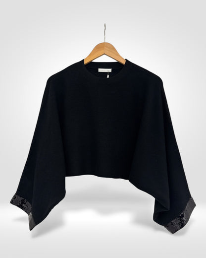 Layered Knit & Tulle Two-Piece Set