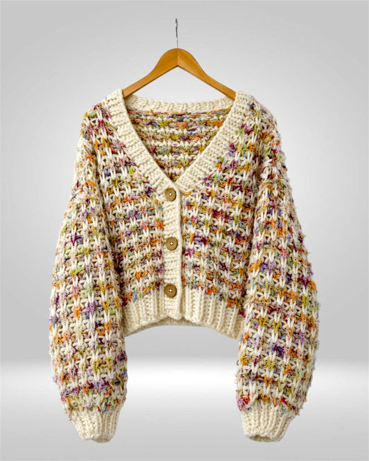Handmade Confetti Stitch Cardigan