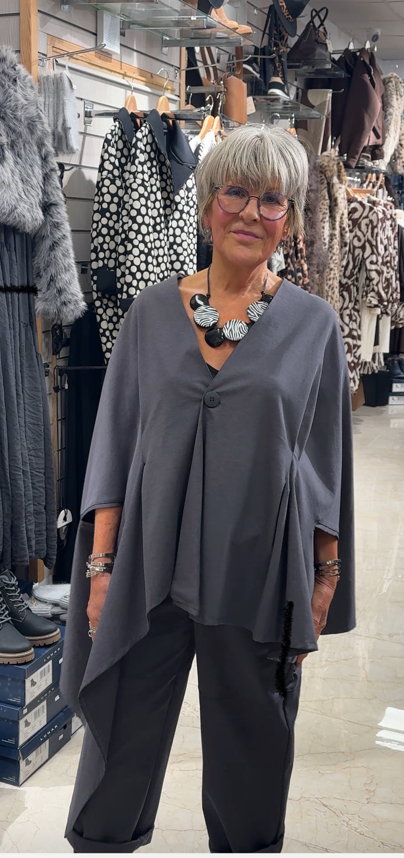 Asymmetrical Drape Front Jacket