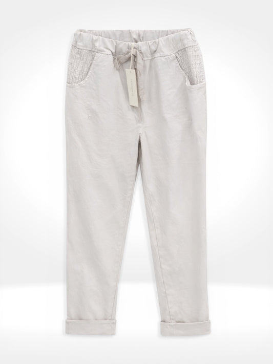 Stone Textured Pocket Drawstring Trousers